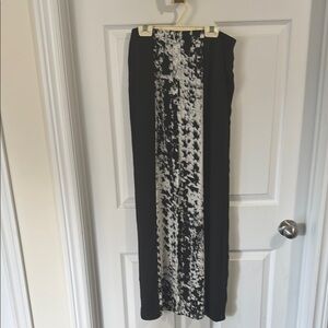 Black and White Patterned Women's Skirt